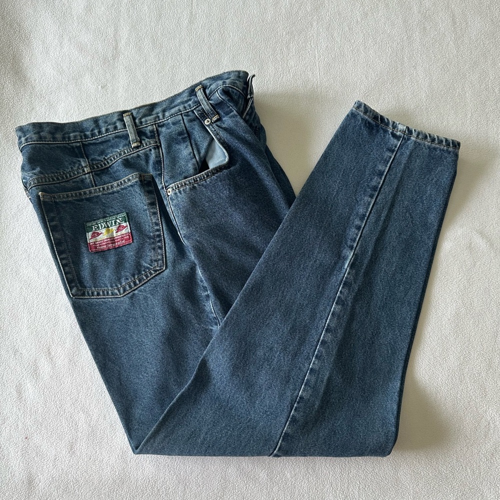 Edwin Jeans Men’s FITS 30x31.5 Blue HEMMED VTG Canada Made ED-281 Baggy READ*